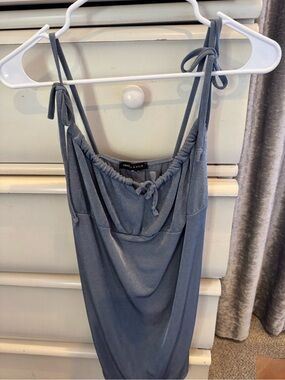 Kendall & Kylie Dusty Blue Tie-Strap Tank